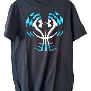 Under Armour Black and Blue Short Sleeve Tee with Dynamic Graphic
